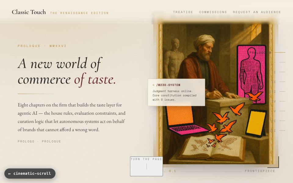 Classic Touch — Renaissance editorial
